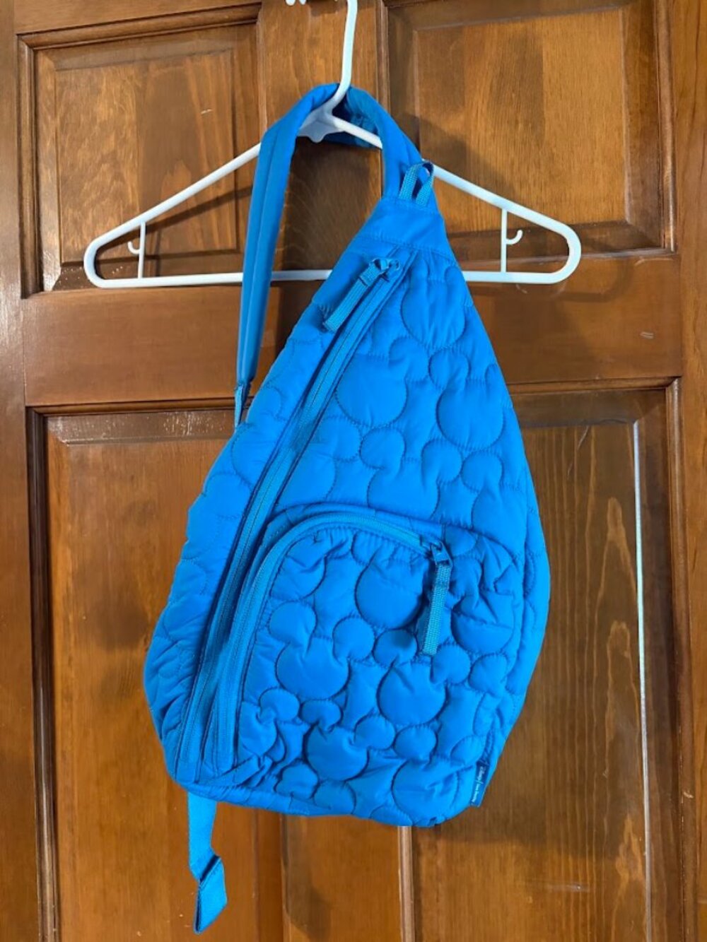 Vera Bradley Disney Mickey Quilted Featherweight Sling Backpack in Blue